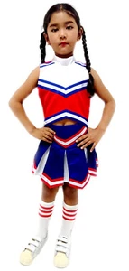 Kinder/Mädchen Mini Cheerleader-Kostüm/Fasching/Cosplay Kleid Dress Gr. 98-182 - Picture 1 of 9