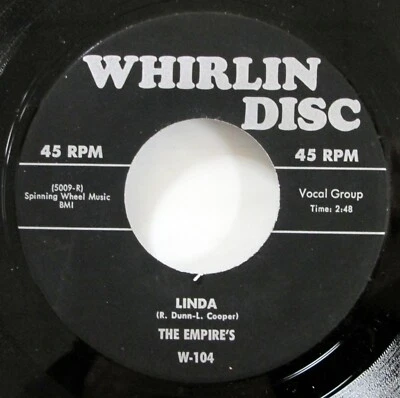 The EMPIRES 45 Whispering Heart / Linda WHIRLIN DISC doowop MINT- reissue  #2977 Foto 1 de 3