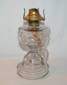 Antike große Glas Petroleumlampe - Bild 1 von 4