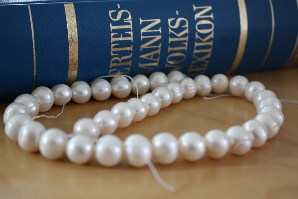 ru0003 9,5 -10, 5 mm Culture chapelet perles d'eau douce Collier chaînes - Photo 1/1