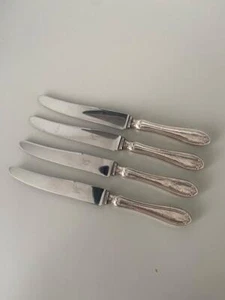 CUATRO CUCHILLOS DE POSTRE CON MANGO DE PLATA Sheffield 1938 - Imagen 1 de 1