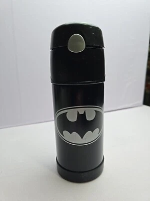 Botella de paja aislada al vacío FUNTAINER MARCA TERMOS, 12 OZ, Batman, negra Foto 1 de 4