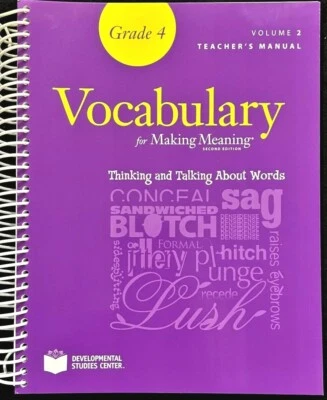 4th -Making Meaning VOCABULARY TEACHER'S MANUAL (Vol 2 only) (2009, 2nd Edition) - Image 1 of 4