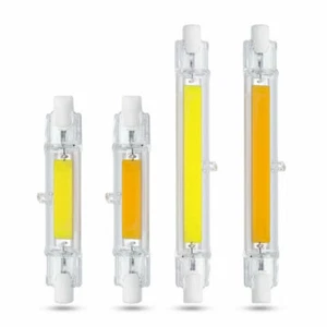 R7S Base LED Tube Glass Lamp Dimmable 8W 16W COB Light Bulbs Filament 78mm/118mm - Picture 1 of 11