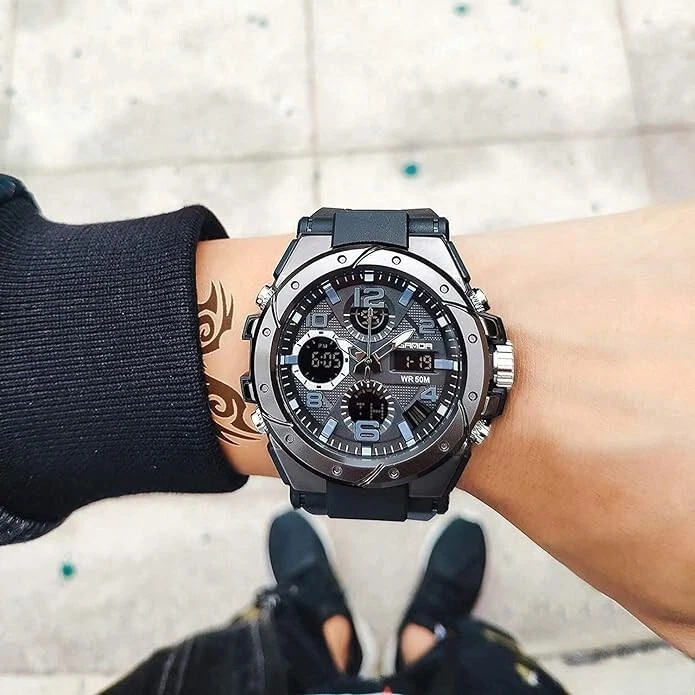 Relojes de pulsera digitales tácticos deportivos impermeables para hombre Foto 1 de 4