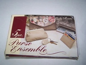 Vintage Lady Ronte Purse Ensemble 5 piece Set Floral Design New - Picture 1 of 6