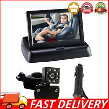 Produktbild - 4.3 Inch HD Monitored Mirror 150 Wide View 8LED IR Night Vision Baby Car Monitor