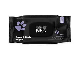 Penthouse Paws® Pet Wipes, Paws & Body Cleansing Wipes for Dog & Cats 110ct Pack - Picture 1 of 8