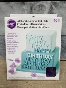 Wilton 40 Piece Alphabet/Number Cut-Outs C8 - Picture 1 of 6