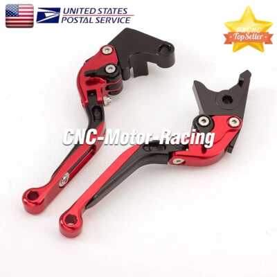 Palanca de embrague de freno CNC extensible plegable aluminio rojo para Honda CBR250R 2011 2012 2013 Foto 1 de 4