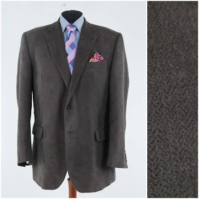 Mens Herringbone Blazer 48L UK Size ATLANT Brown Sport Coat Jacket - Image 1 of 4