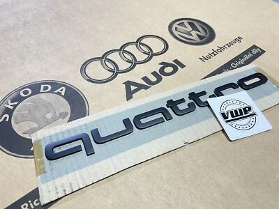 Audi RS3 RS4 RS5 RS6 quattro letras cromo oscuro parrilla logotipo insignia pieza OEM