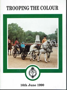 Trooping The Colour 16 June 1990 Queen Elizabeth Birthday Parade Program Rare - Picture 1 of 3