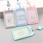 Lanyard Cartoon Cat Credit Cover Case Card Holder Bus Card Case ID Card Sleeve