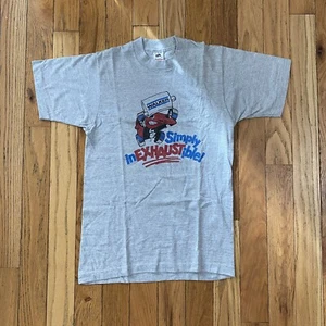 Vintage 90s Single Stitch Walker “Simply Inexhaustible” Car Mechanic Tee Size M - Picture 1 of 5