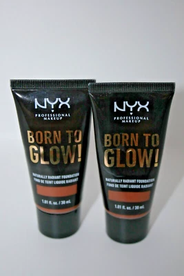 Lot Of 2 Nyx Born To Glow Foundation 1.01oz New & Sealed. Wm Mahogany - Image 1 of 3