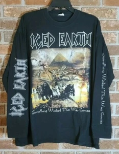Vintage Iced Earth Something Wicked This Way Comes Longsleeve 90s Metal Tee XL - Picture 1 of 3