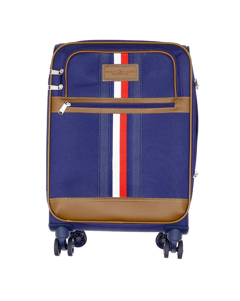 Tommy Hilfiger Azul Marino Poliéster Logan 21” Lado Suave Equipaje de Mano Spinner B1193 Foto 1 de 4