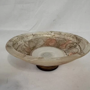 Arte Murano 7.25” Silk Glass Bowl Decor By M. VALENTI Casa Elite Made In Italy - Picture 1 of 14