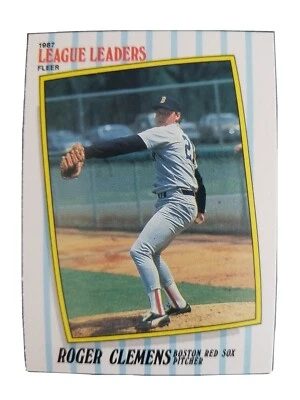 Roger Clemens Boston Red Sox 1987 Fleer League Leaders #10 Baseball Card  - Image 1 of 3