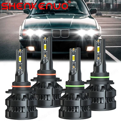 For BMW 525i 1989-1995 - 9005 9006 LED Headlight Bulbs High & Low Beam Qty 4 - Image 1 of 4