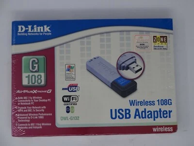 D-Link Wireless 108G USB Adapter DWL-G132 NEW SEALED - Image 1 of 4