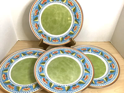 Juego de adornos cromados de 11" de metal para servir platos esmaltados de formación (4) Foto 1 de 4