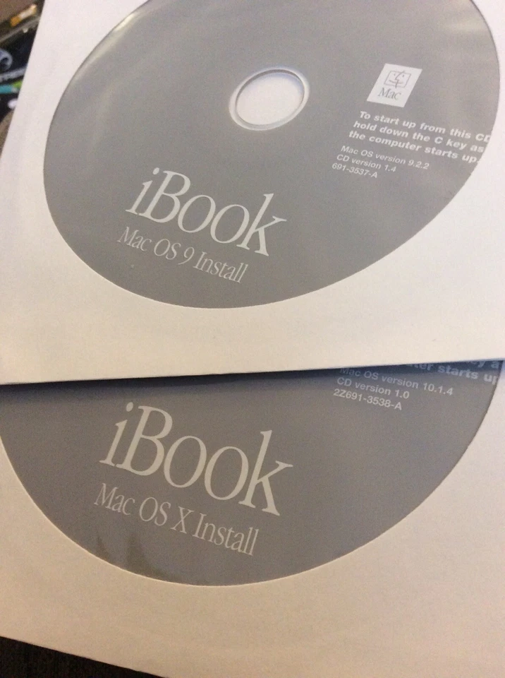 Genuine Apple..iBook 9.2 & 10.1.4 Install Media Disks - Image 1 of 1