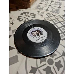 Individuelle Vinyl-Untersetzer Hochzeit Schallplatte personalisiert Hochzeitseinladung - Bild 1 von 5