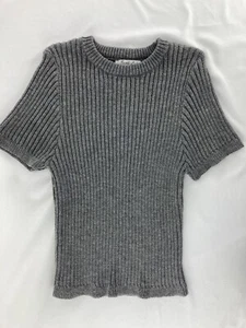 Trendy Lady Youth Girls Sweater, Size Large, Gray, Short Sleeve - Picture 1 of 7
