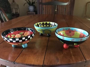 Bunte runde kleine Schalen von Tea Party / 3er Set - Bild 1 von 13