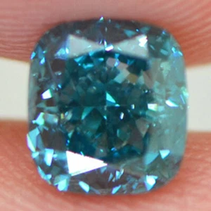 Kissenform Diamant Fancy Blue Farbe lose VS2 verbessert poliert 1,02 Karat - Bild 1 von 10