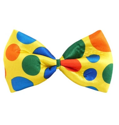 HENBRANDT Large Spotty Clown Bow Tie - 24cm Fancy Dress Costume Big Outfit Party