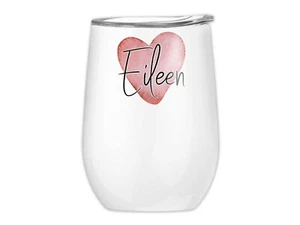 Edelstahl-Isolierbecher Herz To Go personalisiert mit Namen und Deckel 350ml - Bild 1 von 5