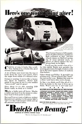 PRINT AD 1939 Buick w Dynaflash BuiCoil Buick's the Beauty 6.5 x 10 - Image 1 of 3