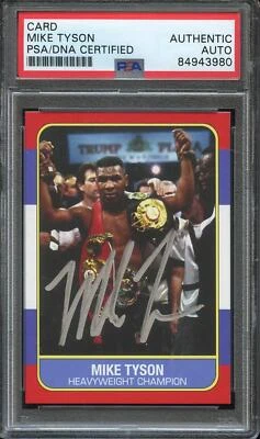 Mike Tyson Signed/Auto 1986 "Fleer Style" Heavy Weight Champion PSA/DNA Auto - Image 1 of 2