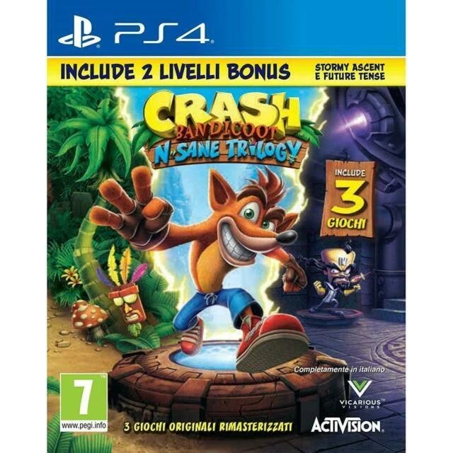 Crash Bandicoot N. Sane Trilogy Include 2 Livelli Bonus (Sony PlayStation 4, 2018)