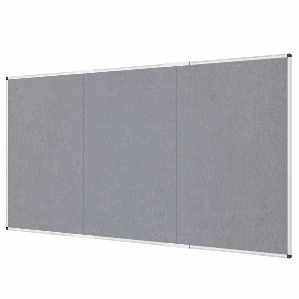 VIZ-PRO Large Fabric Bulletin Board/Foldable Notice Board Felt Gray, 96 X 48 In - Image 1 of 4