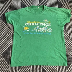 Vtg 1988 Cheesetown Run Pinconning Michigan T-Shirt Single Stitch Screen Stars - Picture 1 of 10