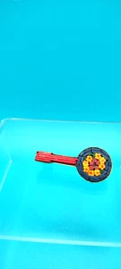 Vintage Italian Mini-Mosaic Hand-Crafted, Hand-Blown Millefiori Banjo Brooch - Picture 1 of 5