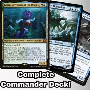Kiora, Sovereign of the Deep Commander Deck EDH 100 Magic Cards Custom Deck MTG - Picture 1 of 9