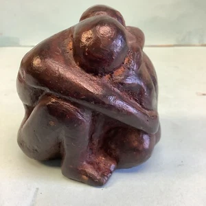Erotica Stone Sculpture, Two People Embracing 3 1/8” H - Picture 1 of 7