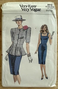 Vogue Muster 9912 Misses 'Kleid Größe 6 8 10 ungeschnitten FF - Bild 1 von 4