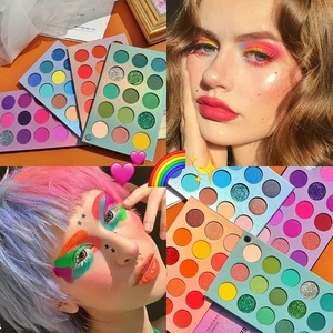 60-Color Rotating Folding Eyeshadow Palette - Matte & Shimmer Shades - Picture 1 of 22