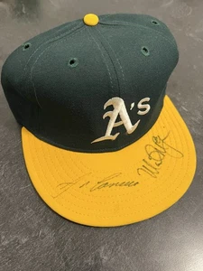 Mark McGwire Jose Canseco Signed Baseball Hat Athletics Bash Brothers Autograph - Picture 1 of 4