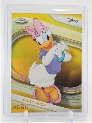 DAISY DUCK 2025 TOPPS CHROME DISNEY YELLOW REFRACTOR A /275 Q4856 - Image 1 of 2
