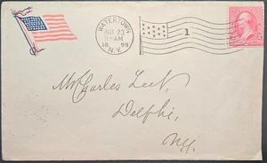 Spanisch Amerikanische Flagge Patriotisch Watertown NY Maschine 1899 Jefferson County  - Bild 1 von 2
