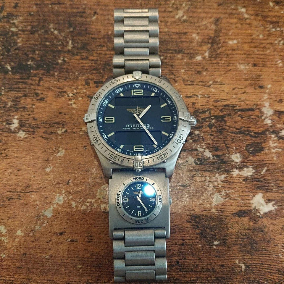 Breitling Aerospace With Copilot Serviced 2020 Titanium Quartz Watch Pilot - image 1 of 4