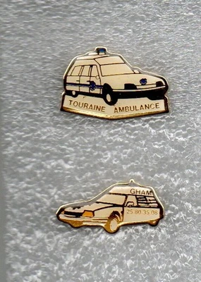 2 pin's  Citroën CX Ambulance Touraine & GHAM - Photo 1/2
