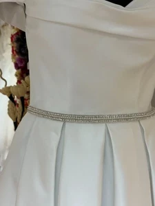 HBH Brautmode I Brautgürtel PA56 Gürtel mit funkelnden Kristallen und Perlen - Bild 1 von 2